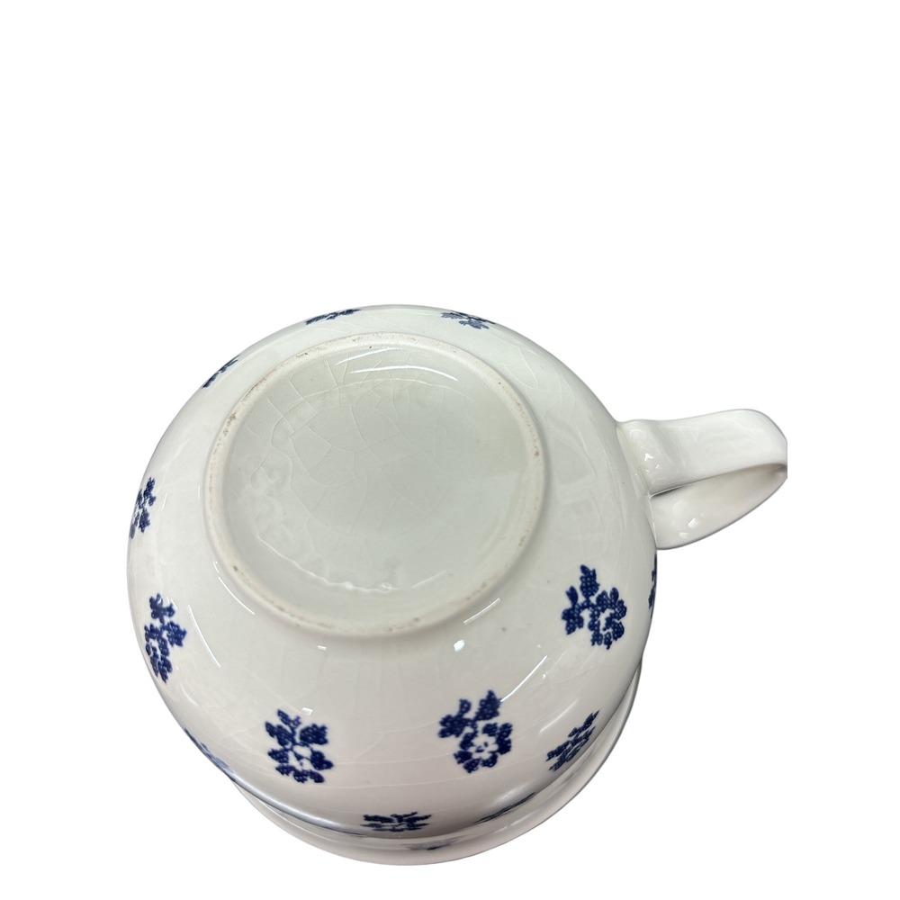 VTG Ralph Lauren Nellie Denimware Blue Floral Cup and Saucer Set of 2 England - Picture 7 of 15